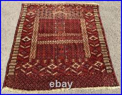 Fine ANTIQUE TEKKE ENSI Door Design RARE 19th Century MIDDLE EASTERN RUG