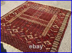 Fine ANTIQUE TEKKE ENSI Door Design RARE 19th Century MIDDLE EASTERN RUG