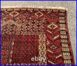 Fine ANTIQUE TEKKE ENSI Door Design RARE 19th Century MIDDLE EASTERN RUG