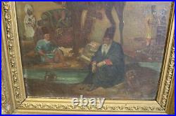 Fine Antique Islamic Ottoman Turkish Oriental Painting 1886