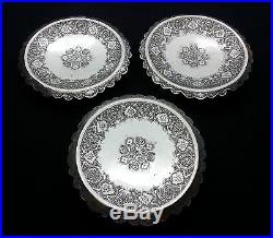 Fine Antique Persian Islamic Hand Chased Solid Silver Hallmarked Dishes 540.2g