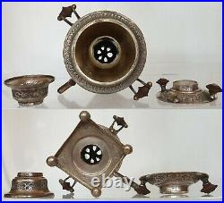Fine Mini Miniature Persian Middle Eastern Antique Silver Plate Islamic Samovar