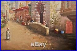 Fine antique Orientalist Arab Middle Eastern Islamic oil on canvas painting