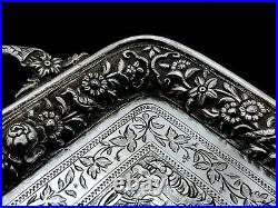 Finest Antique 19th C Persian Style Middle Eastern Islamic Solid Silver Dish #2