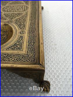 Finest Islamic Inkwell Qalamdan Mamluk Cairoware Ottoman Arabic Writing 1800's