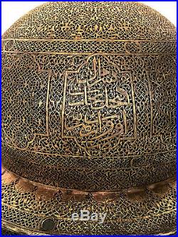 Finest Islamic Mosque Lamp Mamluk Cairoware Persian Arabic Calligraphy 1800s No1