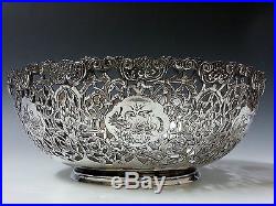 Finest Quality Antique Persian Islamic Solid Silver Handmade Open Work Bowl 443g
