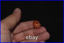 Genuine Ancient Round Middle Eastern Carnelian Stone Bead in Perfect Condition