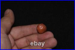 Genuine Ancient Round Middle Eastern Carnelian Stone Bead in Perfect Condition