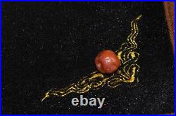 Genuine Ancient Round Middle Eastern Carnelian Stone Bead in Perfect Condition