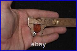 Genuine Ancient Round Middle Eastern Carnelian Stone Bead in Perfect Condition