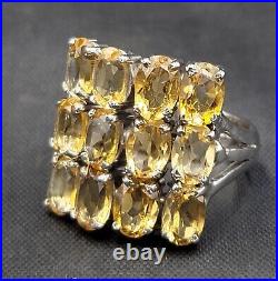 Gorgeou Victorian Design Silver Ring With Natural Yellow Sapphire Gemstone