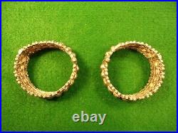 Gorgeous Old Vtg Antique Pair Of Sterling Silver Middle Eastern Tribal Bangles