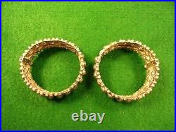 Gorgeous Old Vtg Antique Pair Of Sterling Silver Middle Eastern Tribal Bangles