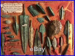Greek/Roman bronze arrowheads / spears/ Egyptian stone blade