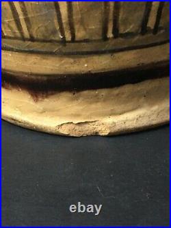HUGE Middle Eastern Qajar Persian Pottery Vase Jar Estate Item 13.5 tall