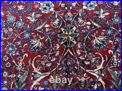 Hand woven middle eastern M-eshed antique carpet 9' x 19' good condition P. Ersia