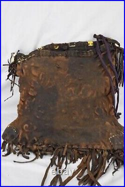 Handcrafted Antique Bedouin Middle Eastern Leather Goods Carrier