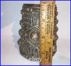 Huge Antique 800 Silver Islamic Berber Cuff Arm Bracelet