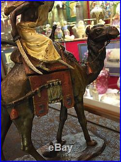 Huge Austrian Vienna Bronze Orientalist Ottoman Arab Warior