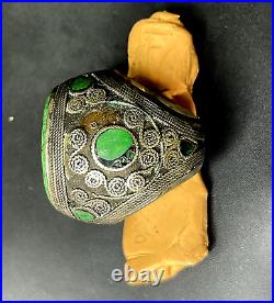 Huge Rare Antique Middle Eastern Or Persian Ring / Carved Pegasus Case