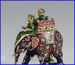 Indian Mughal 22k Karat Gold Figurine Desk Ornament Jaipur Enamel 3 Of 6
