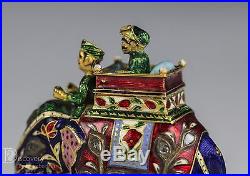 Indian Mughal 22k Karat Gold Figurine Desk Ornament Jaipur Enamel 3 Of 6