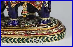 Indian Mughal 22k Karat Gold Figurine Desk Ornament Jaipur Enamel 6 Of 6