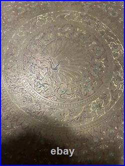 ISLAMIC EASTERN ANTIQUE SOLID BRASS CUP DRINKING SET c1900's Crescent Moon