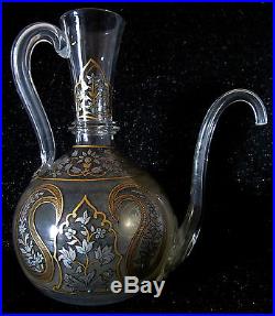 ISLAMIC STYLE GLASS EWER, AUSTRIAN SCHOOL LATE 19TH CENTURY