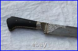 Indo Persian Mughal Islamic Silver Inlaid Ottoman Afghan Pesh Kabz/khyber Knife