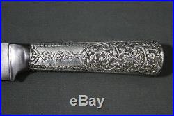 Indo Persian peshkabz dagger with silver plated grip India, 19th century