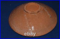 Intact Ancient Large Islamic Ceramic Glazed Pottery Bowl Circa 8th 9th Century