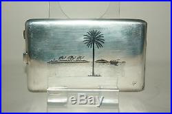 Iraqi Niello Solid Silver Cigarette Case 178.8 Grammes