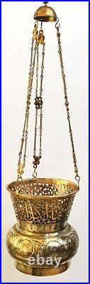 Islamic Copper mosque Lamp (plated gold)