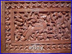 Islamic/ Middle Eastern, ANTIQUE ANGLO INDIAN CARVED SANDALWOOD BOX FROM MYSORE