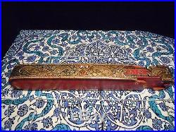 Islamic/ Middle Eastern, ANTIQUE PERSIAN HAND PAINTED QALAMDAN PEN BOX 1850-1899