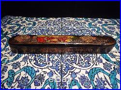 Islamic/ Middle Eastern, ANTIQUE QAJAR QALAMDAN PEN BOX 1850-1899 Reduced price