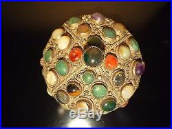 Islamic/ Middle Eastern, Antique Oriental Trinket box with precious stones 1900