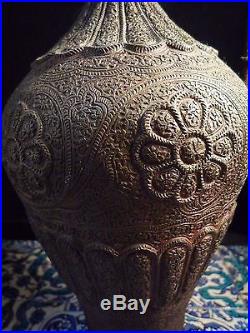 Islamic/Middle Eastern, Oriental Antique Finest Kashmiri Copper Ewer 1880