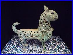 Islamic/ Middle Eastern, Rare Persian Bronze feline form Incense Burner