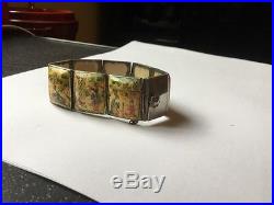 Islamic Persian Mother of Pearl Hand Painted Storybook Panel Bracelet