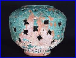 Islamic Pottery Incense Burner c1100 AD Rare Complete Piece