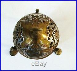 Islamic incense burner, copper, silver and inlad of Damascus
