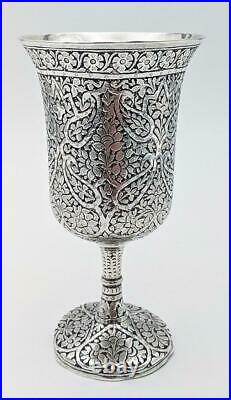 KASHMIR INDIAN ANTIQUE SILVER CUP / GOBLET 19TH CENTURY Islamic Art