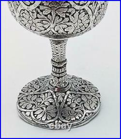KASHMIR INDIAN ANTIQUE SILVER CUP / GOBLET 19TH CENTURY Islamic Art