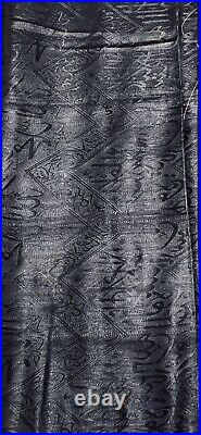 Kaaba? Islamic Holy Silk Wall Textile Black On Blank All Hand Weaving
