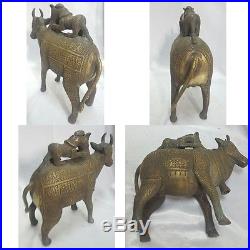 Khorasan islamic Writing Bronze Aquamanile in the Form of a Cow
