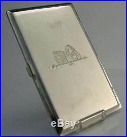 LARGE MIDDLE EASTERN ARABIC SOLID SILVER CIGARETTE CASE c1920-1940 144g IRAQ