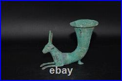 Large Ancient Near Eastern Bronze Rhyton Vessel in Forepart of an Stag